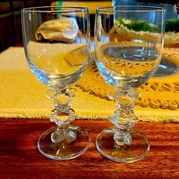 Vintage collectible Mickey and Minnie figural glass pair - Picture 1 of 5